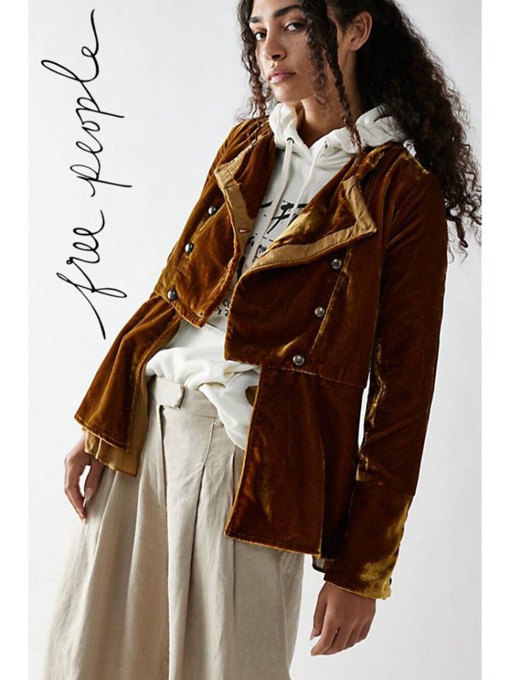 👑STUNNING!👑Steampunk Victorian Military Velvet Blazer in Warm Tobacco